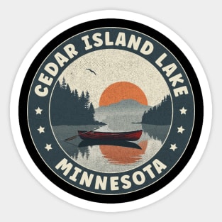 Cedar Island Lake Minnesota Sunset Sticker